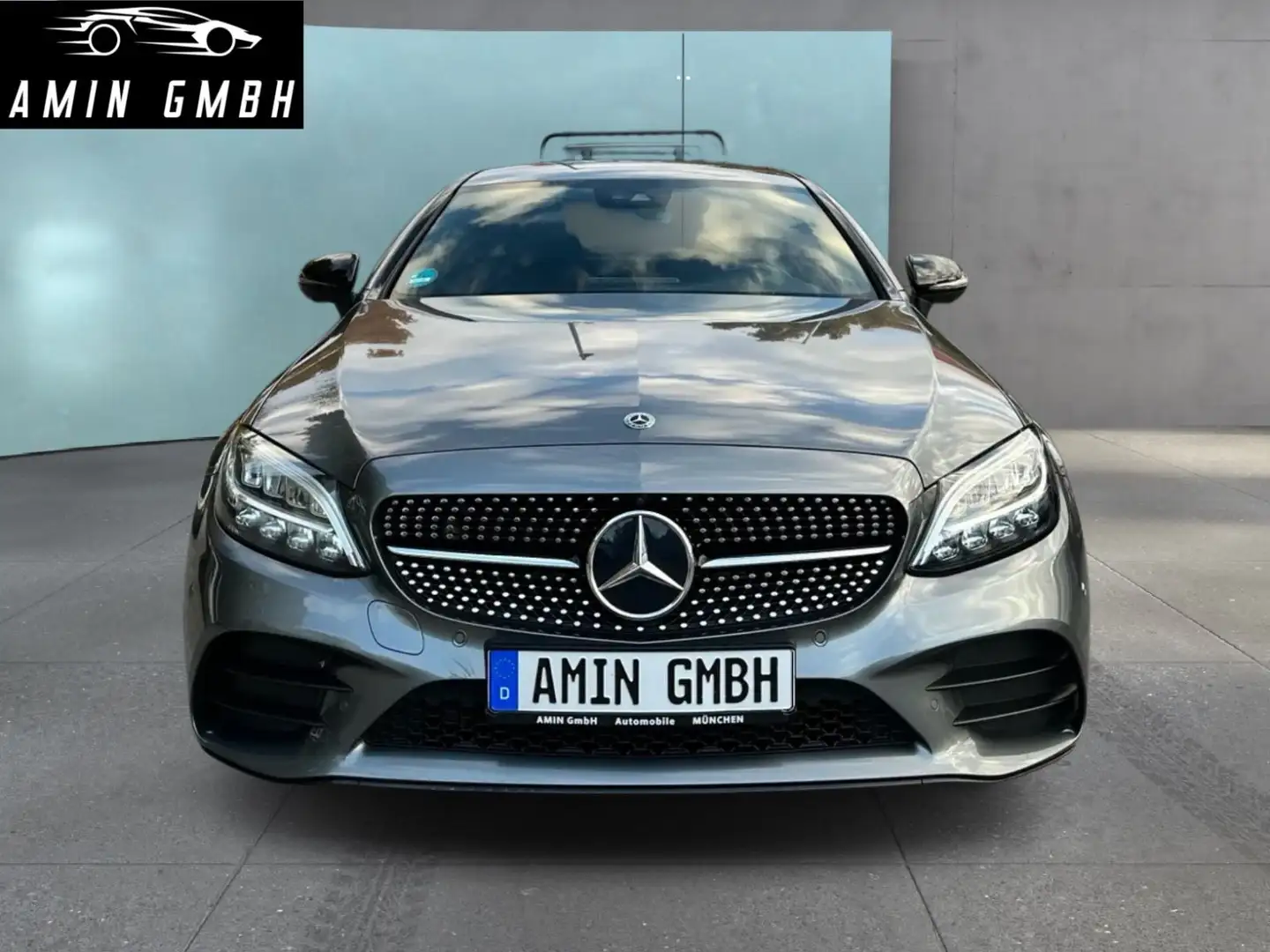 Mercedes-Benz C 300 C300 Coupe AMG LED Facelift Leder Navi Automatik Gris - 2
