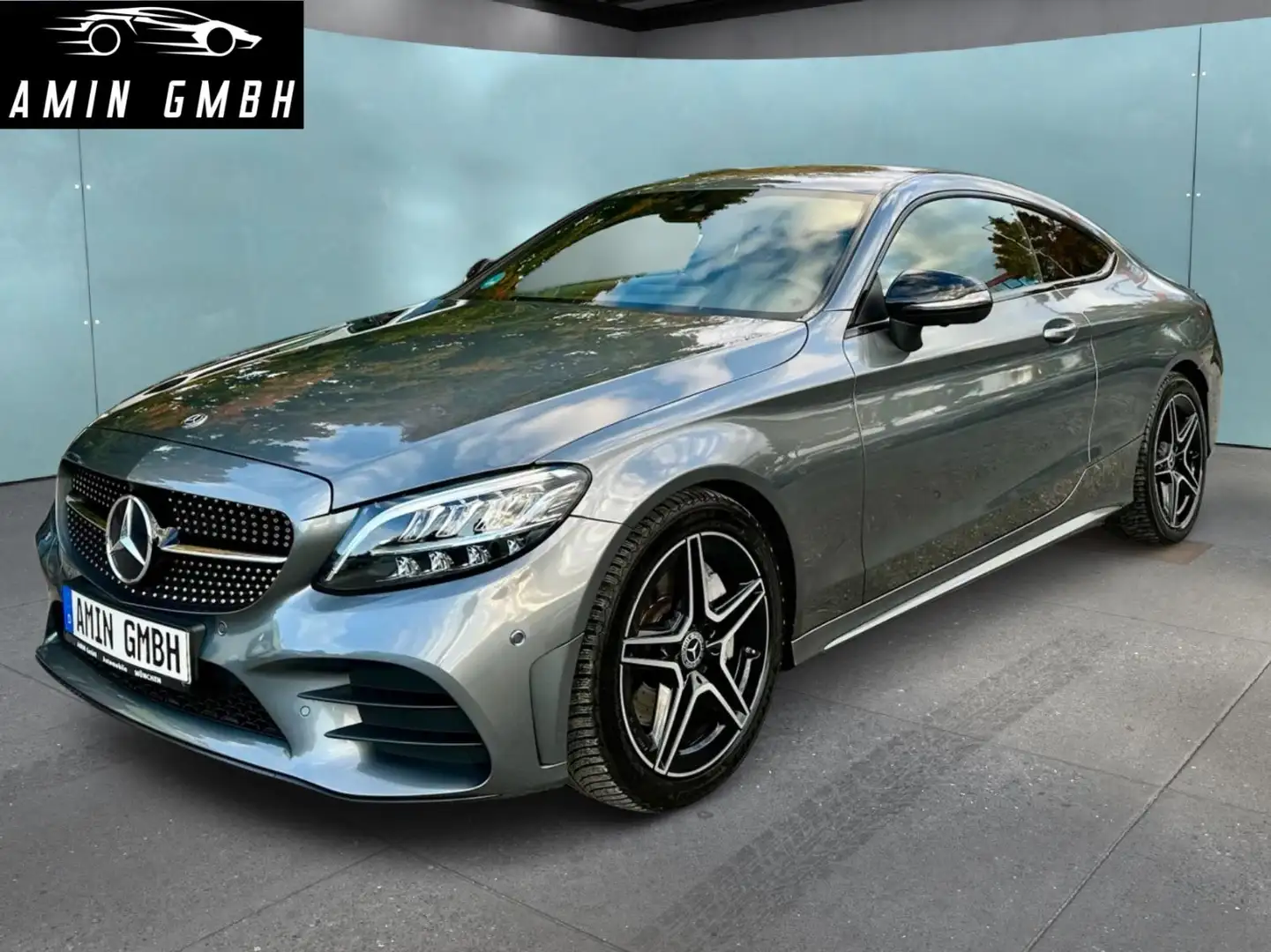 Mercedes-Benz C 300 C300 Coupe AMG LED Facelift Leder Navi Automatik Gris - 1