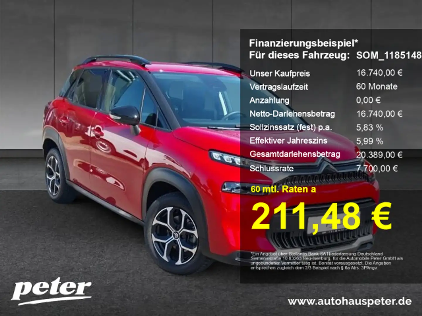Citroen C3 Aircross C3 Aircross Plus 110 Navi+Klima+EPH+LM+ Rouge - 1