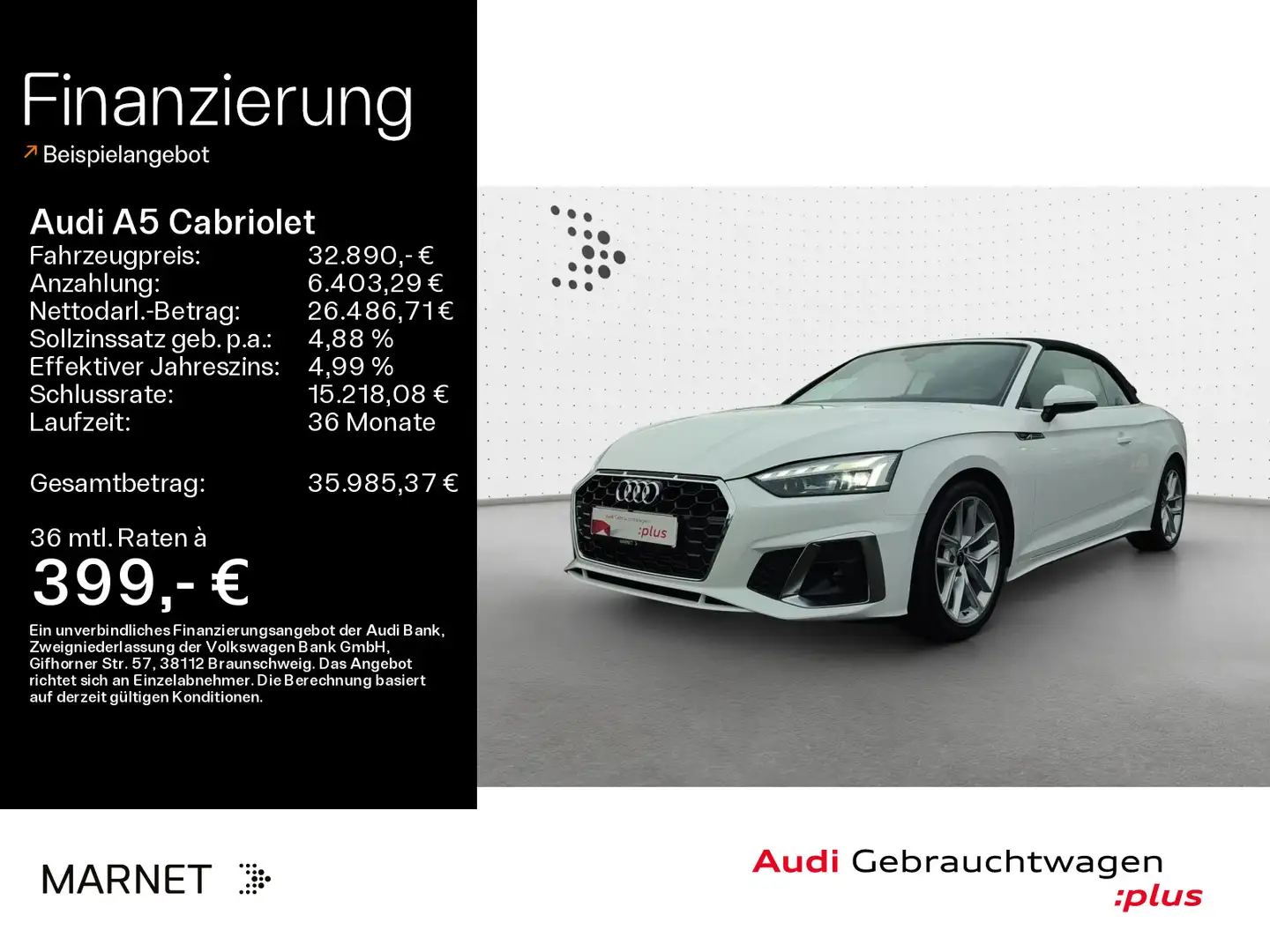 Audi A5 35 TFSI S line*Navi*Matrix*Alu*PDC* Weiß - 1