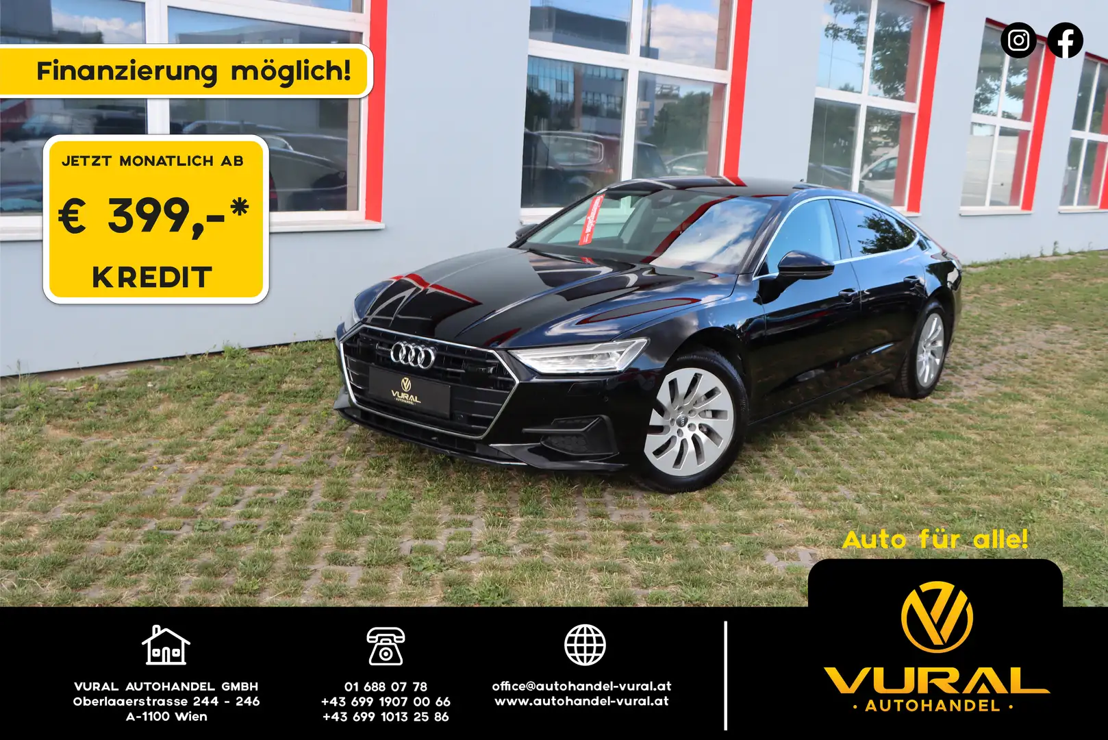 Audi A7 40TDI quattro | LEDER | NAVI | Schwarz - 1