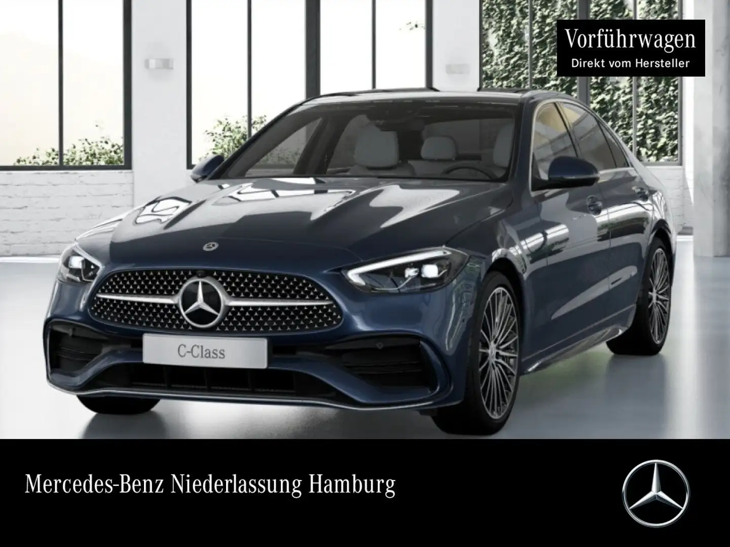 Mercedes-Benz C 180 AMG+PANO+360+AHK+LED+TOTW+KEYLESS+9G Blau - 1