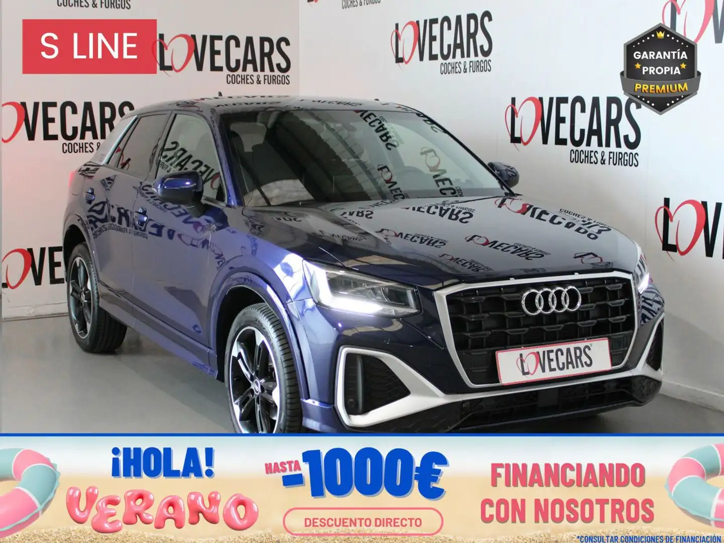 Audi Q2 30 TDI S line 85kW Blauw - 1