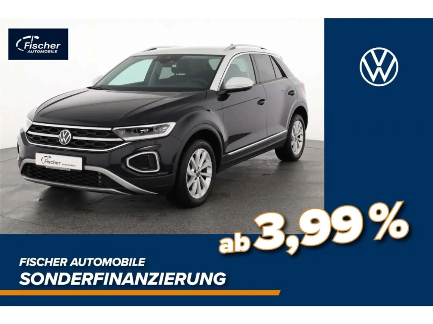 Volkswagen T-Roc 1.5 TSI Style DSG AHK/NAV/LED/RFK/SH/PDC Schwarz - 1