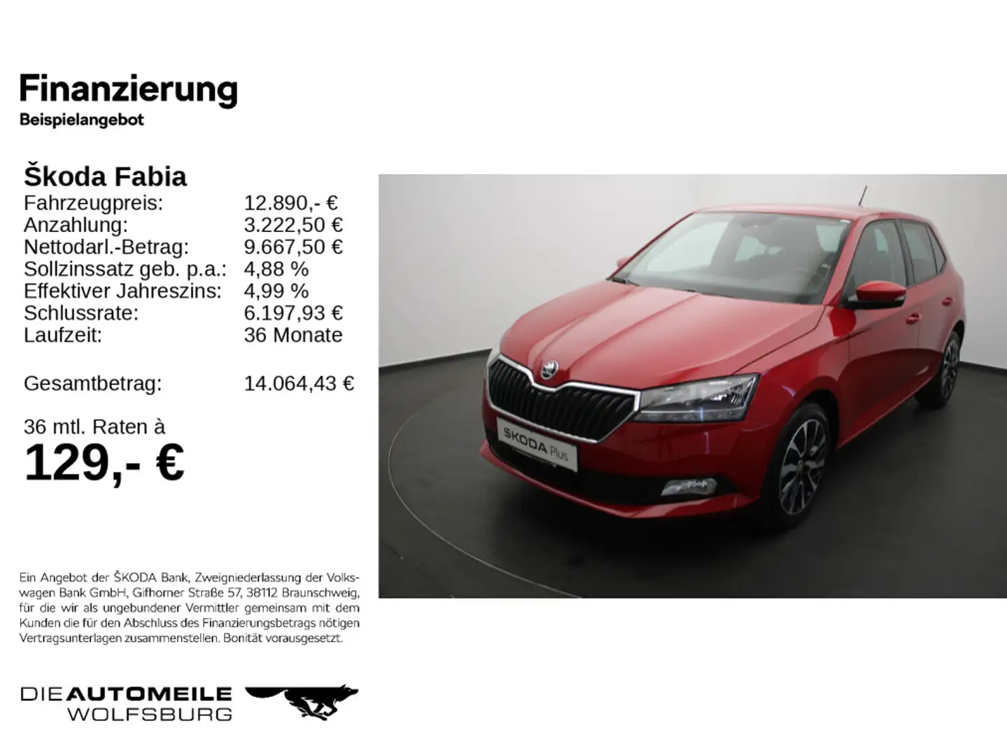 Skoda Fabia 1.0 TSI Drive 125 ACC/Einparkhi/Multilenk Rot - 2