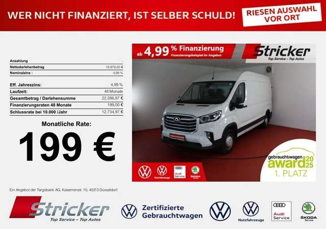 Imagine Maxus Deliver 9 2.0 Diesel  199,-ohne Anzahlung