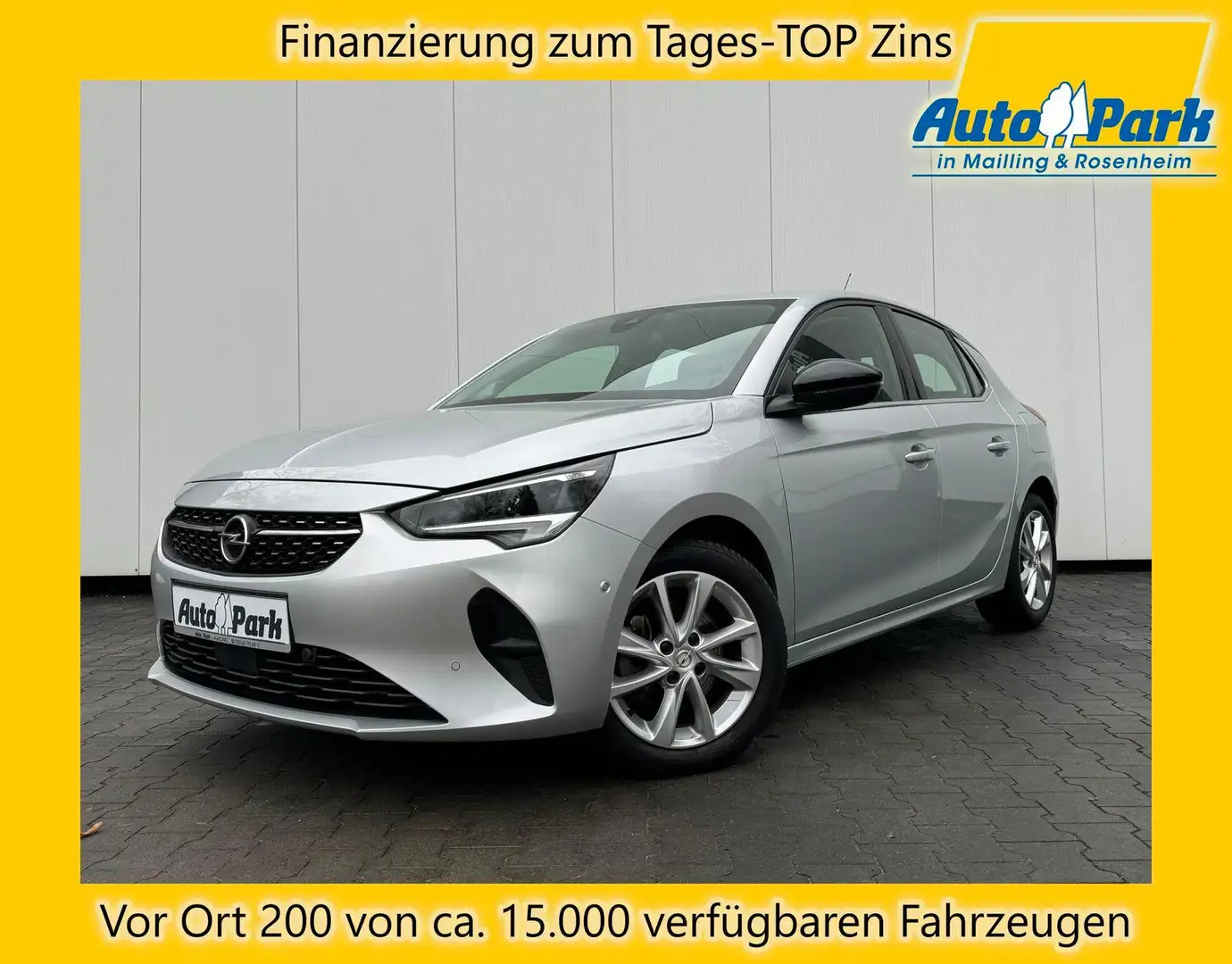 Opel Corsa 1.2 Turbo Aut. Elegance NAVI~LED~SHZ~2xPDC Silver - 1