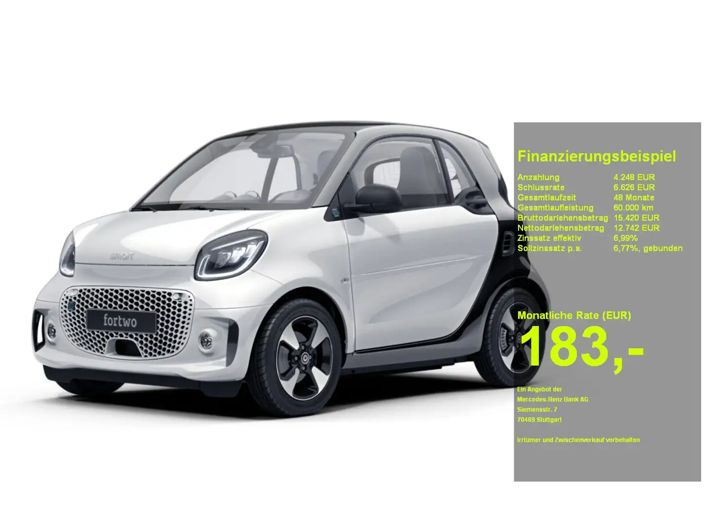 smart forTwo EQ  Ambiente+Exklusive+Pano+JBL+SHZ Blanc - 1