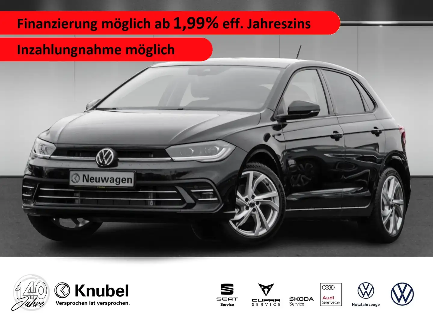 Volkswagen Polo Style 1.0 TSI DSG IQ.Light Navi AHK Pano TravelA. Schwarz - 1