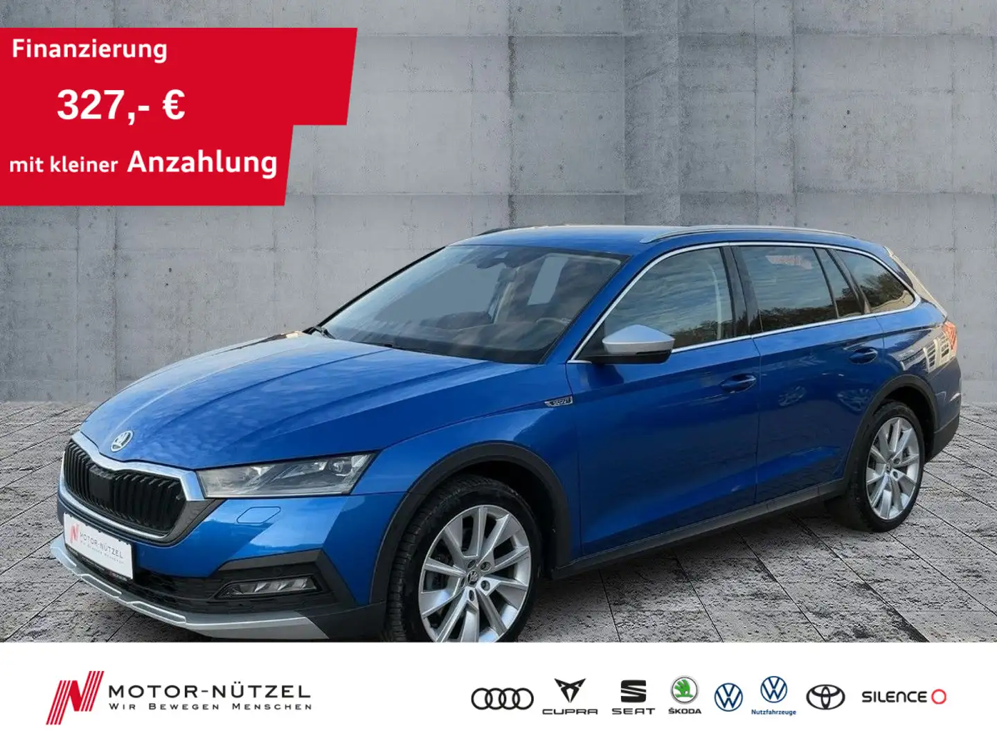 Skoda Octavia Combi 2.0TDI DSG4x4 SCOUT MATRIX+NAV+ACC Blauw - 1