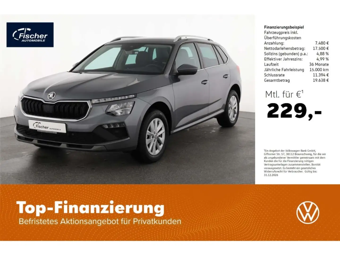 Skoda Kamiq 1.5 TSI Selection DSG LED/ACC/RFK/PDC/SH Grau - 1