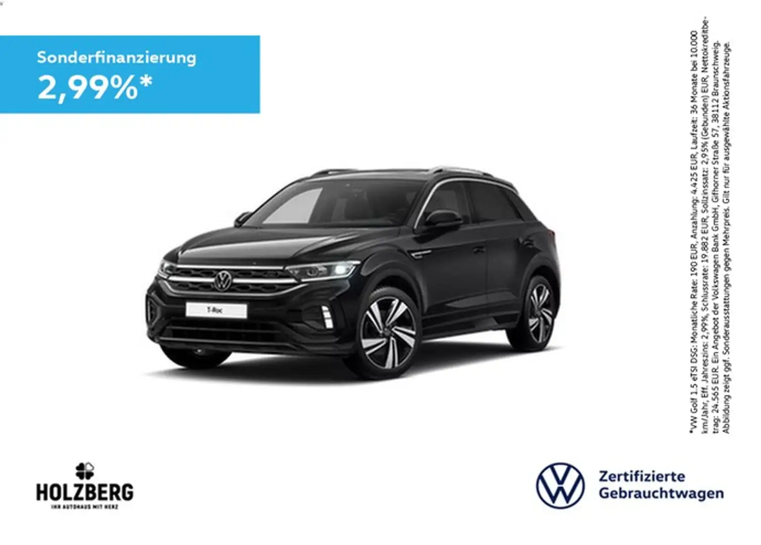 Volkswagen T-Roc 2.0 TDI R-Line DSG AHK+BEATS+STHZ+BEATS Schwarz - 1