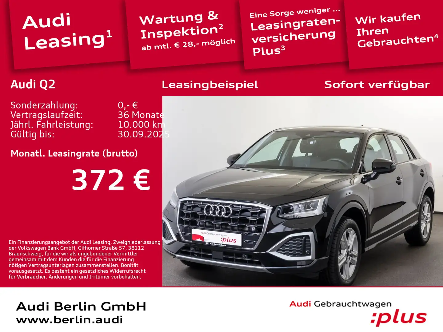 Audi Q2 advanced 35 TFSI S tr. LED RFK NAVI VIRTUAL Schwarz - 1