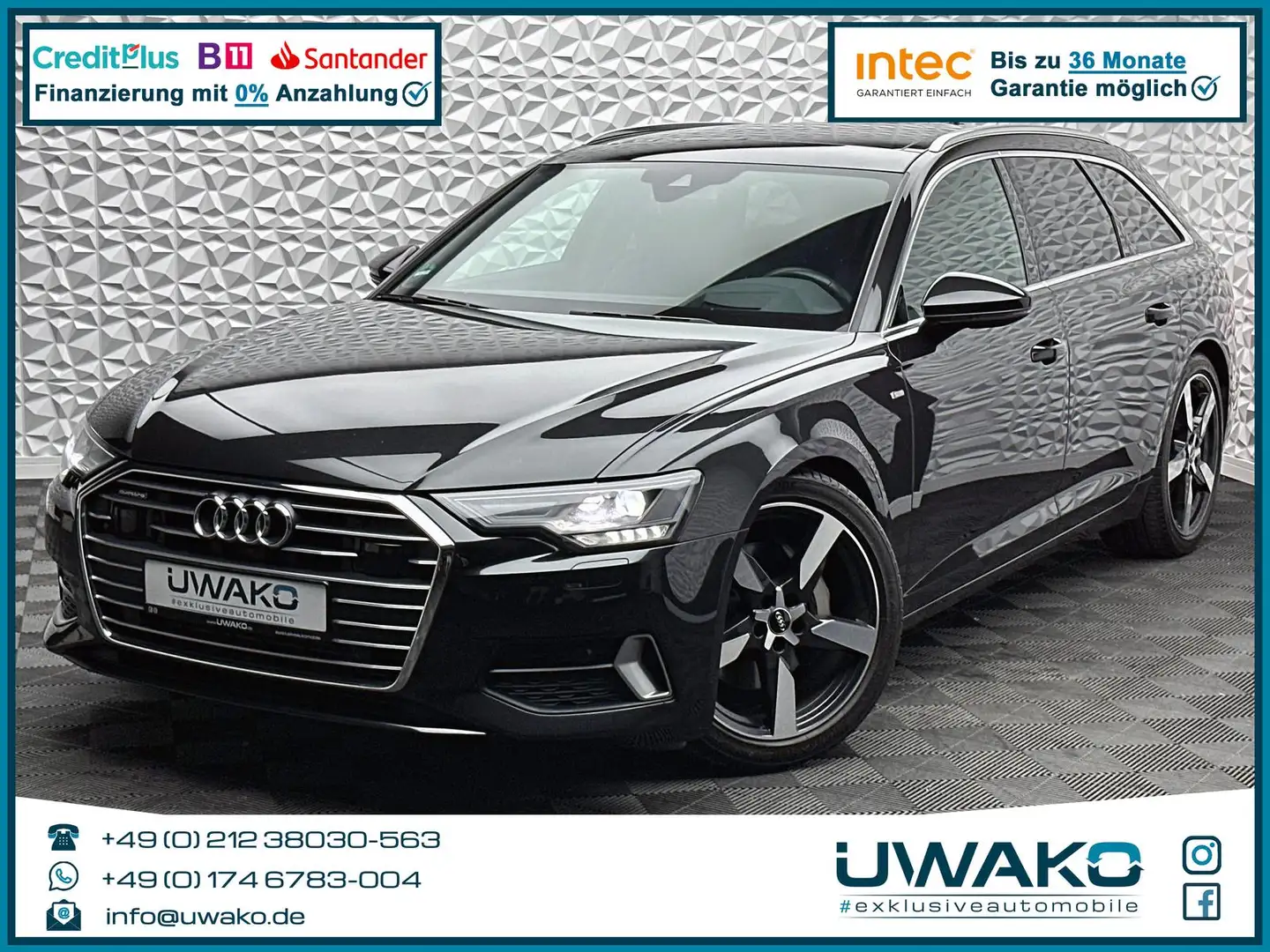 Audi A6 45 TDI S-LINE/QUAT/STDHZ/AHK/KEY/ACC/HUD/PANO Grau - 1