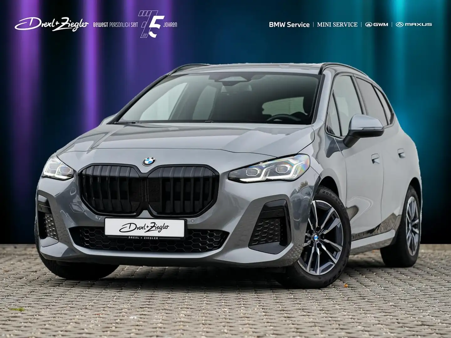 BMW 218 218i Active Tourer M-Sport AHK AdLED PANO KoZg Grau - 1
