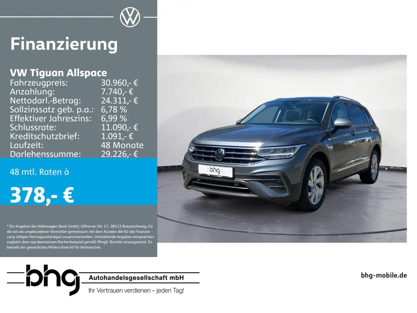 Volkswagen Tiguan Allspace 2.0 TDI DSG Life Grigio - 1