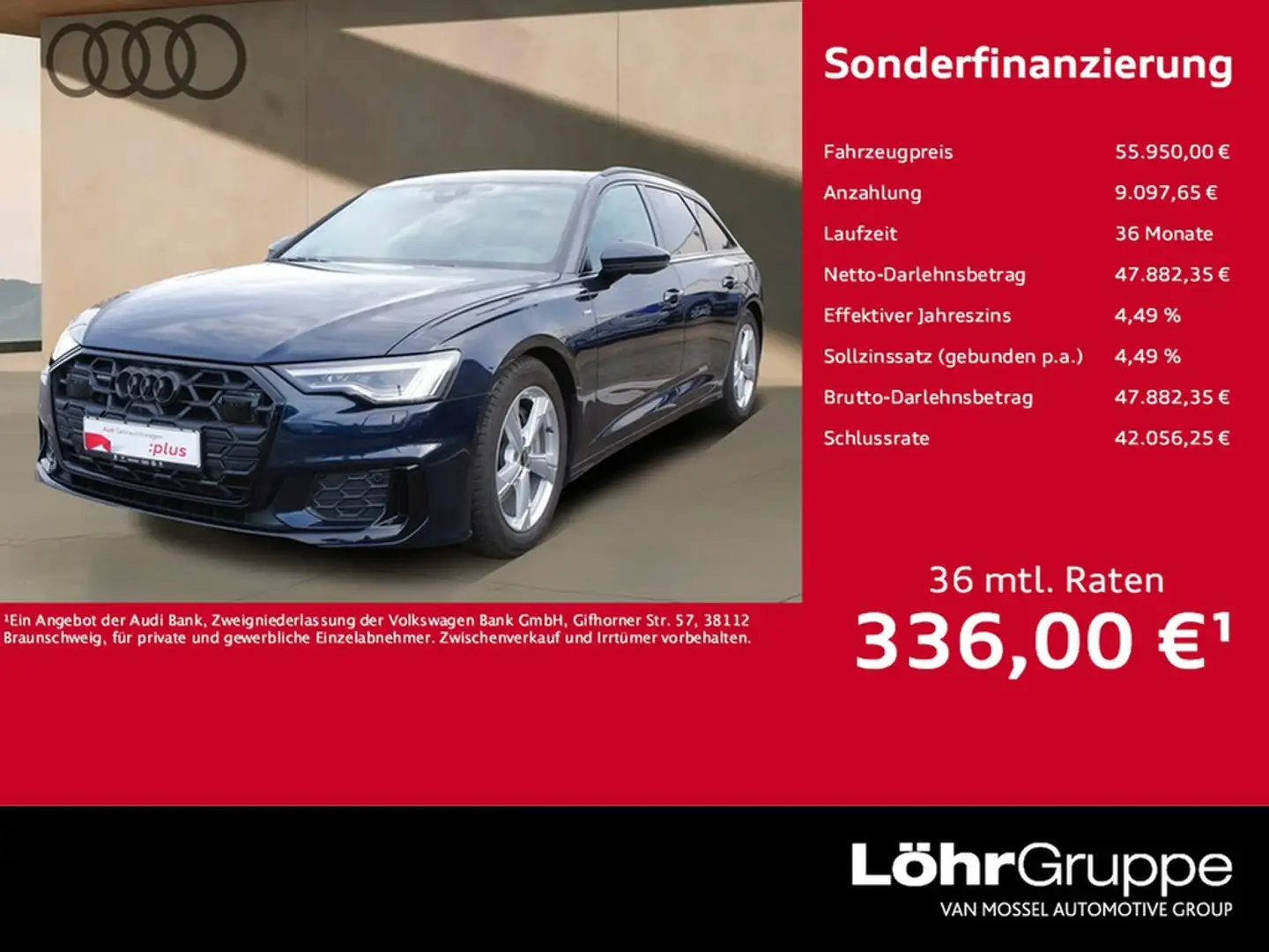 Audi A6 Avant 45 TDI Q S line |UVP 93.750|20"|HuD|PANO Blau - 1