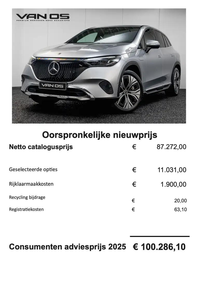 Mercedes-Benz EQE SUV EQE 300 Electric Art | HUD | Winter pakket | Geven Gris - 2