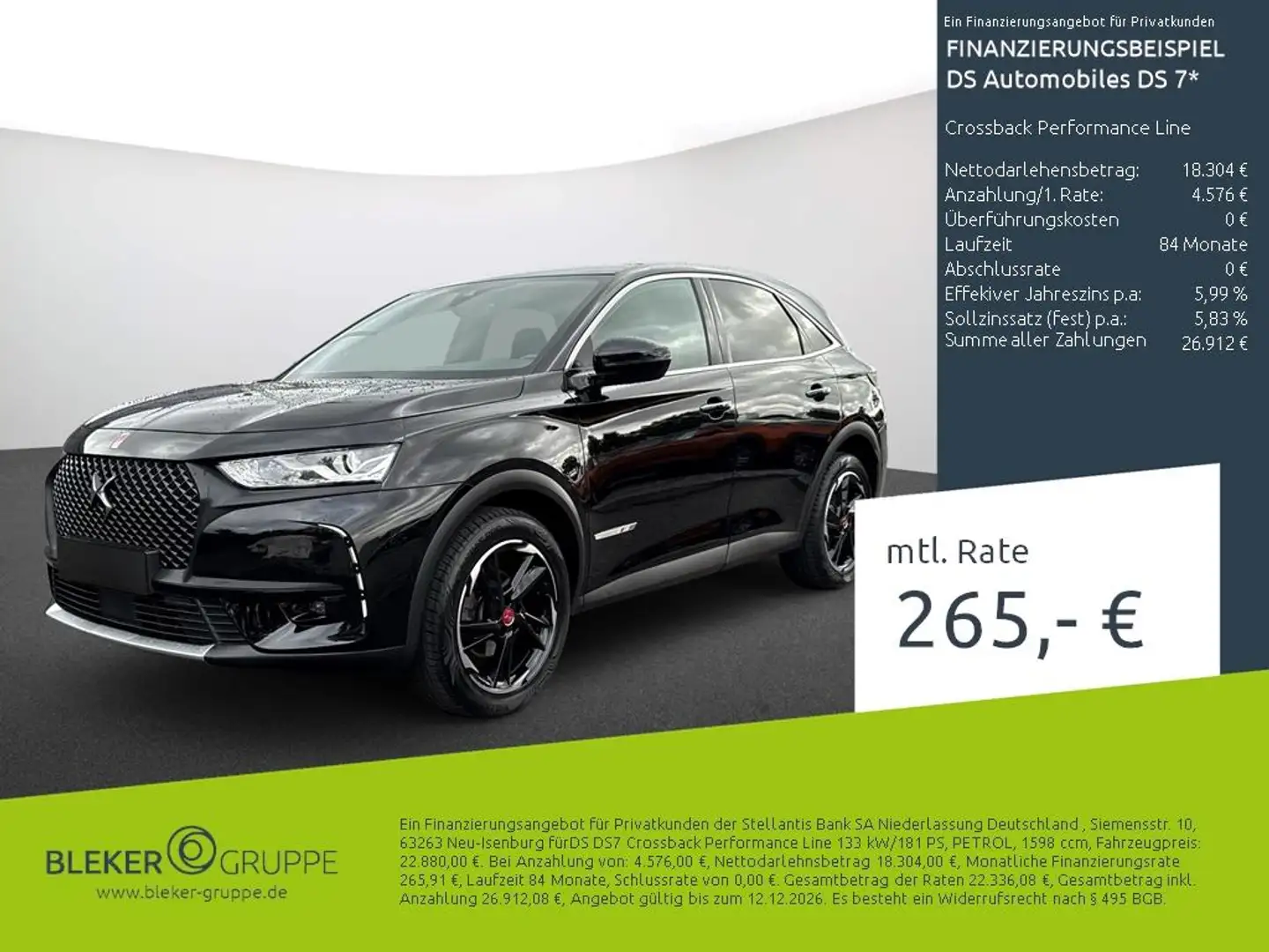 DS Automobiles DS 7 Crossback Performance Line Noir - 1