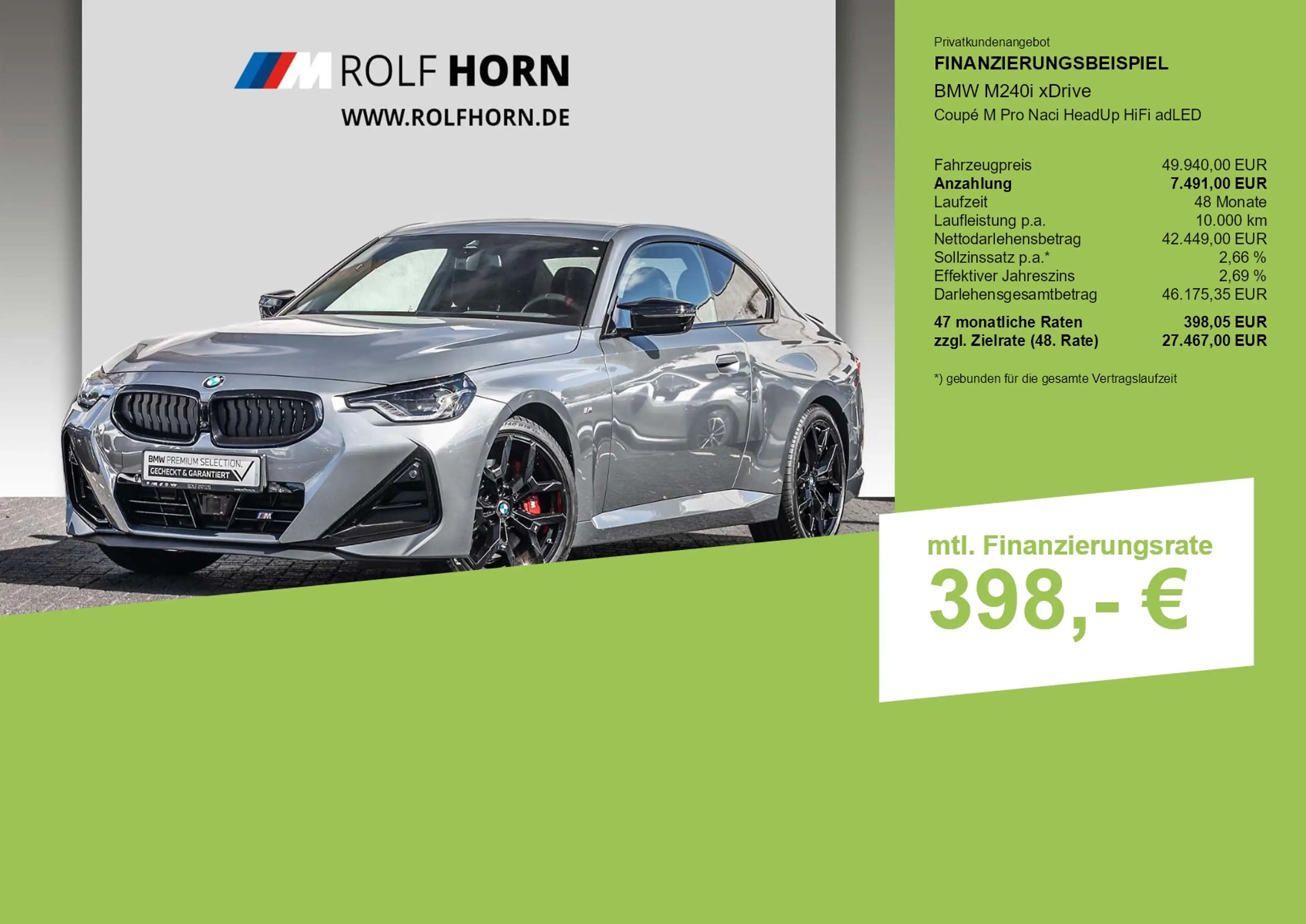 BMW 240 M240i xDrive Coupé M Pro Naci HeadUp HiFi adLED — photo 3