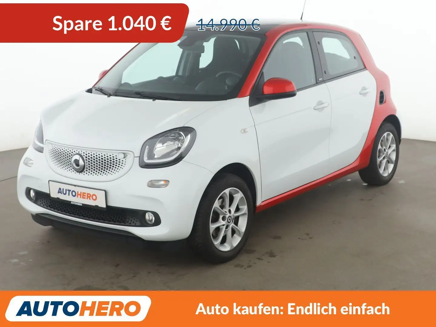 smart forFour 0.9 Turbo Basis passion Aut.*NAVI*PDC*SHZ*TEMPO* Weiß - 1