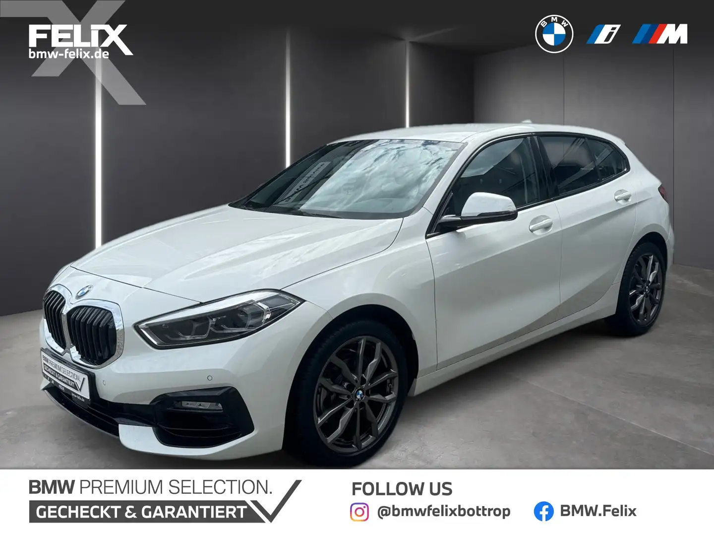 BMW 120 i Sport Line+LIVE COCKPIT PRO+AD.LED+AUTOMATIK Blanco - 1