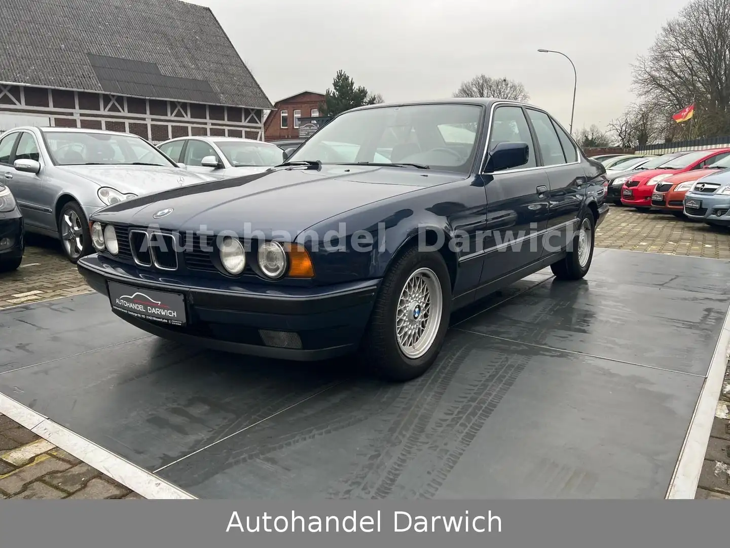BMW 535 i E34 Lim Aut. 1.Hand H-Zulassung ATM 50Tkm* Bleu - 1