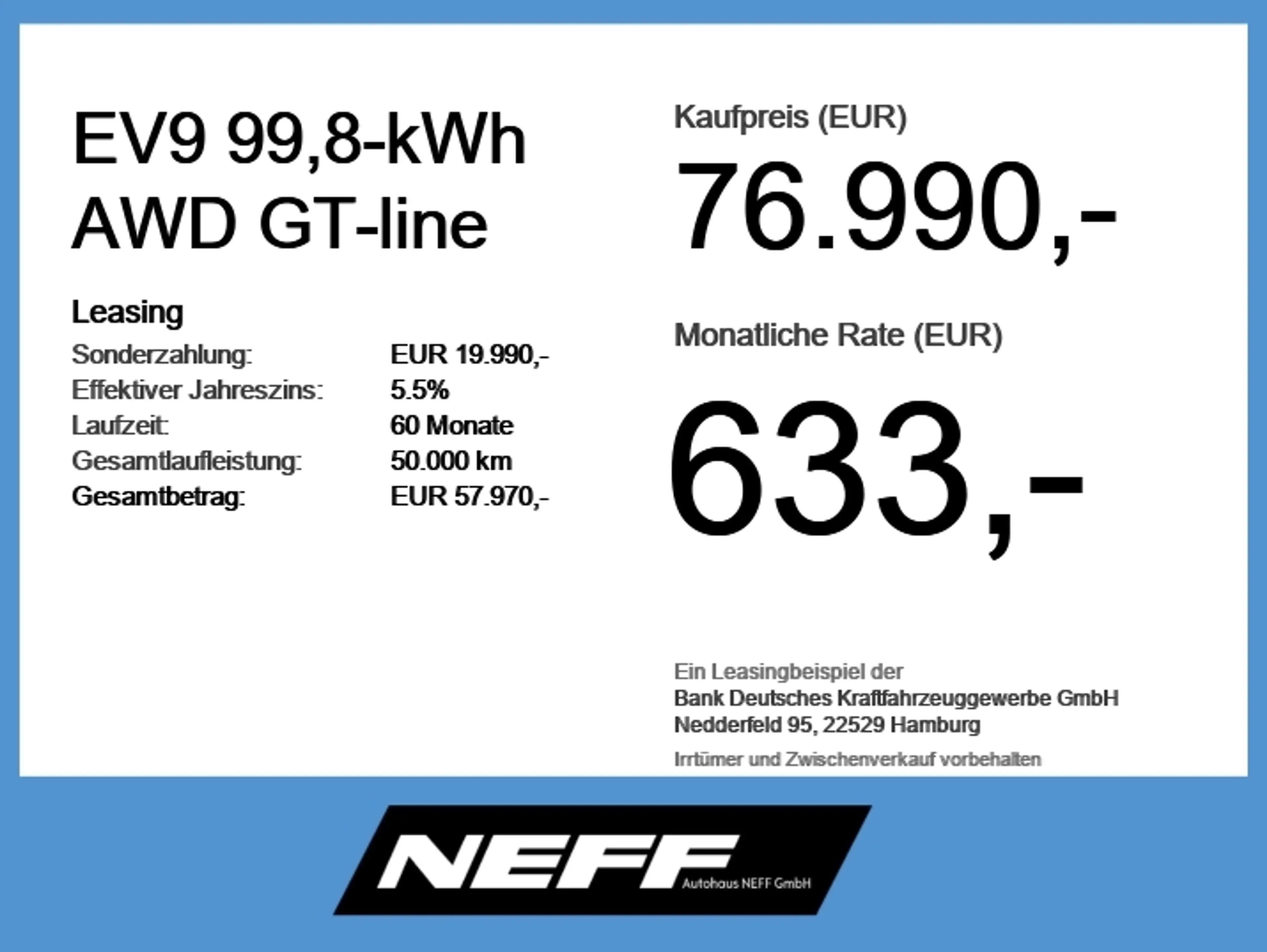 Kia EV9 99,8-kWh AWD GT-line *Panorama*6-Sitzer* — photo 6