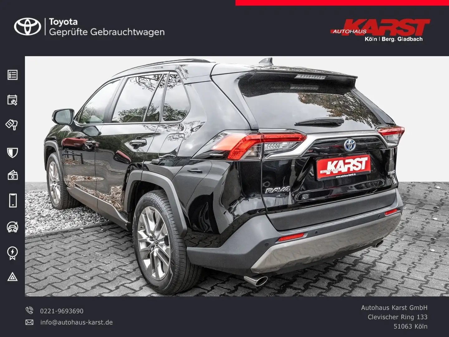 Toyota RAV 4 RAV4 2.5l Hybrid Lounge 4X4 Pano Leder PDC VOLL Nero - 2