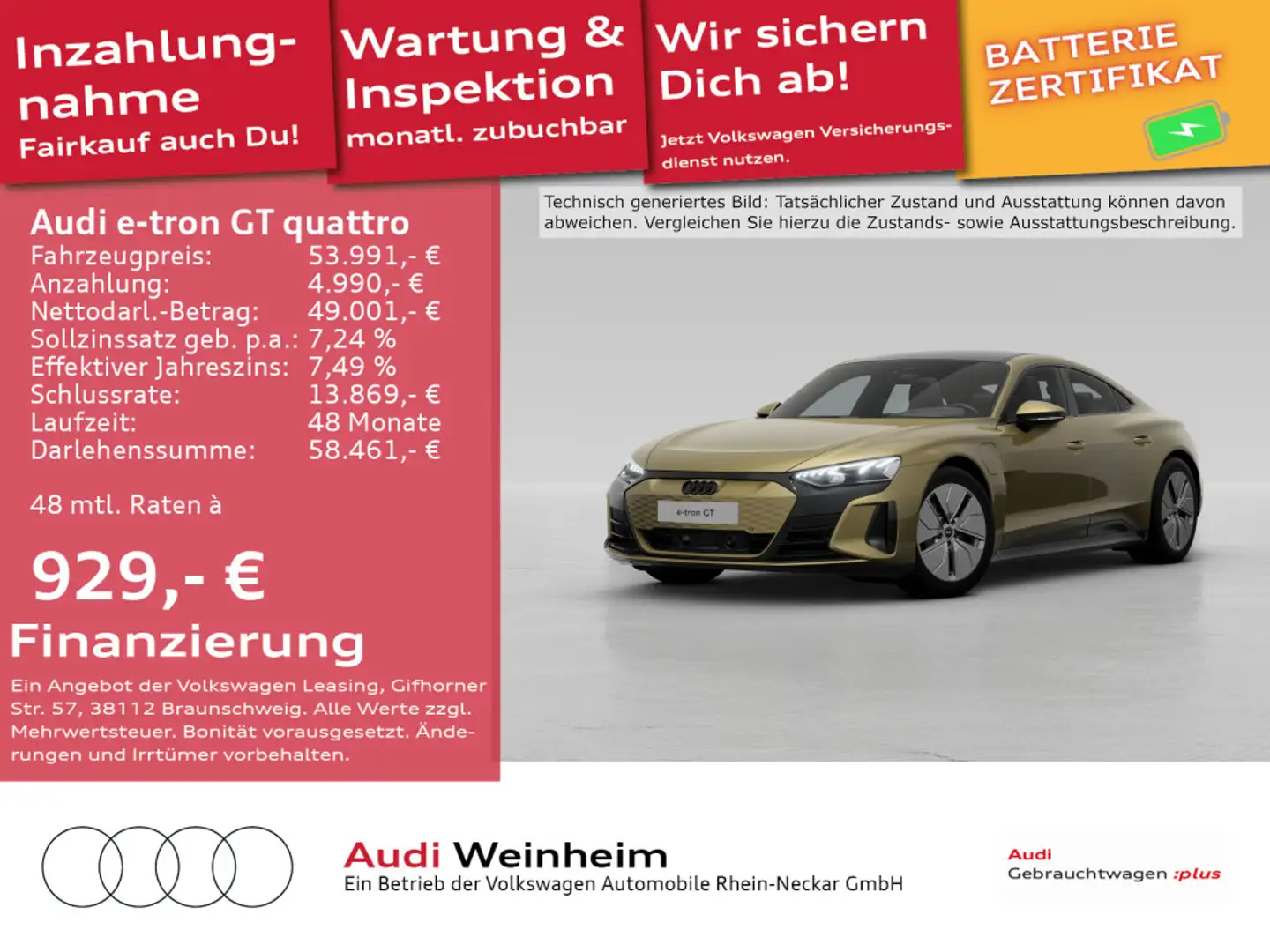 Audi e-tron GT Panoramadach Kamera LED Navi u Verde - 1