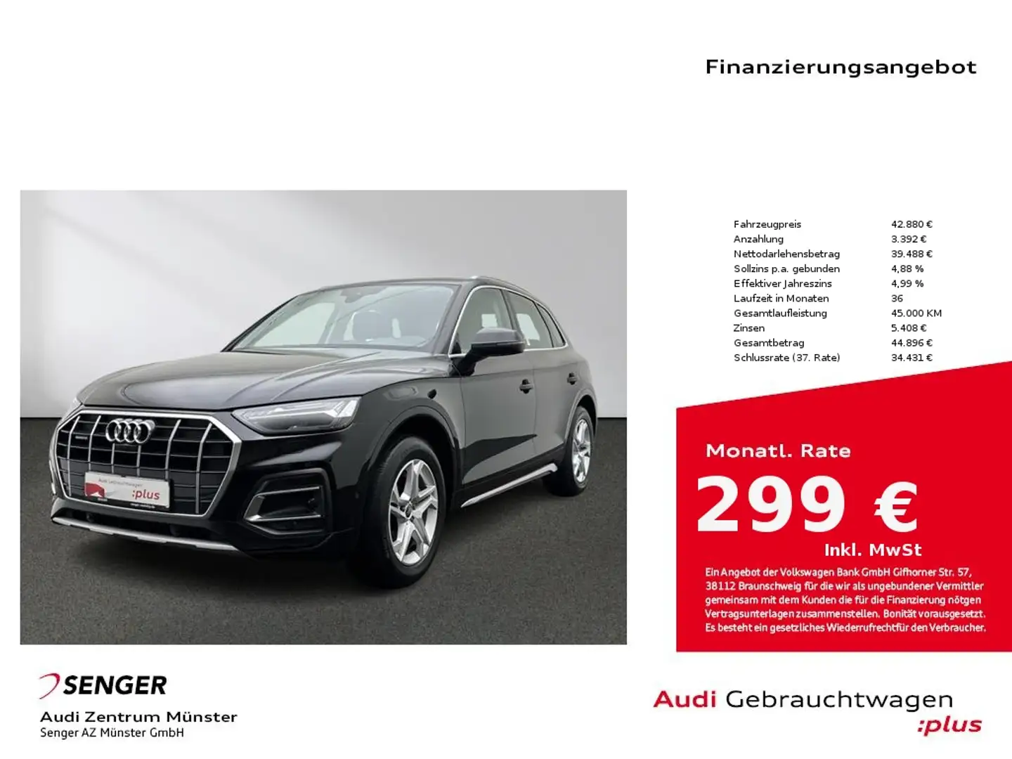 Audi Q5 40 TDI quattro S tronic MMI Matrix AHK Schwarz - 1