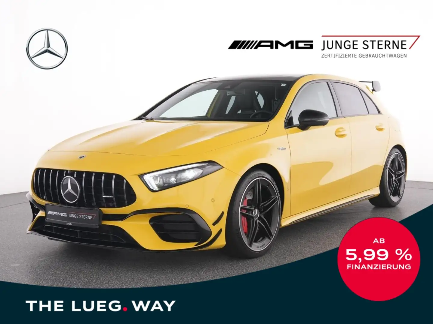 Mercedes-Benz A 45 AMG A 45 S 4M+ Pano+MBeam+Night+Sound+Totw+RFK+Memo+ Amarillo - 1