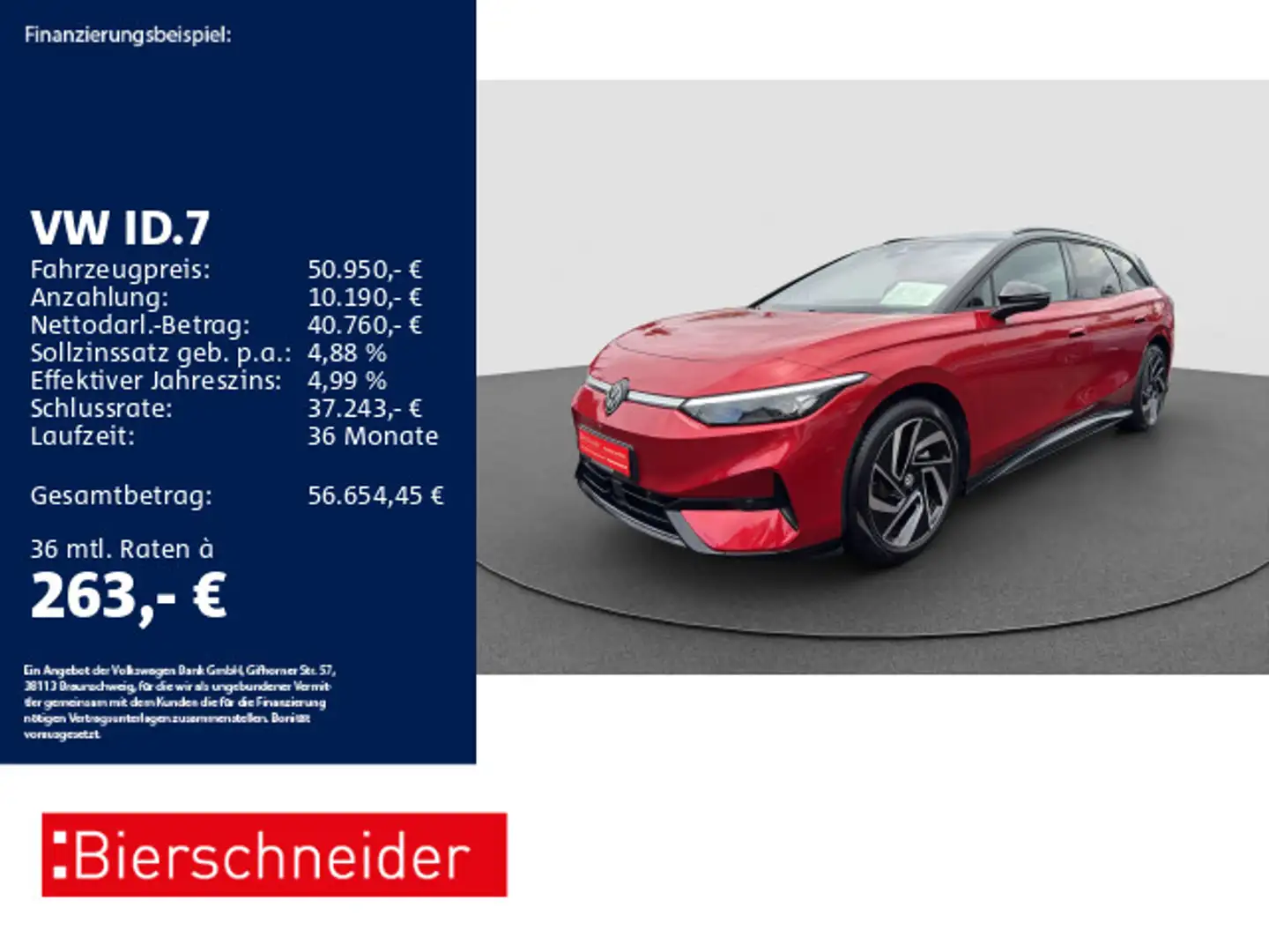 Volkswagen ID.7 Tourer Pro AHK HuD IQ 360 Rot - 1