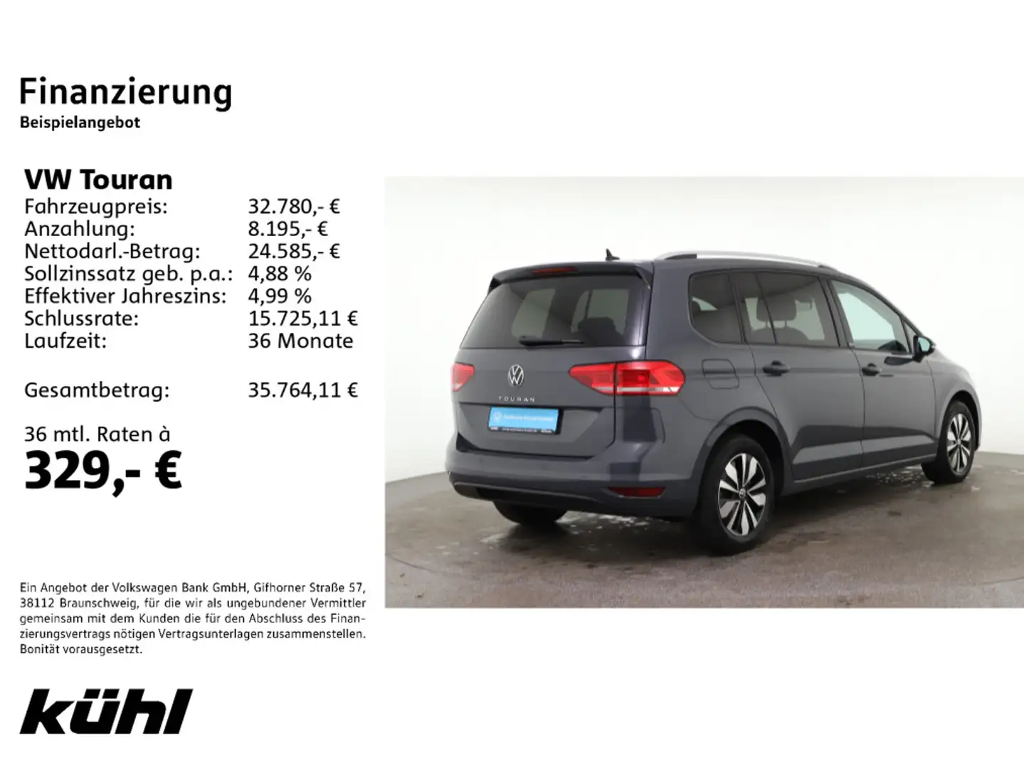 Volkswagen Touran 1.5 TSI DSG Move LED ACC Kamera App Navi Grau - 2