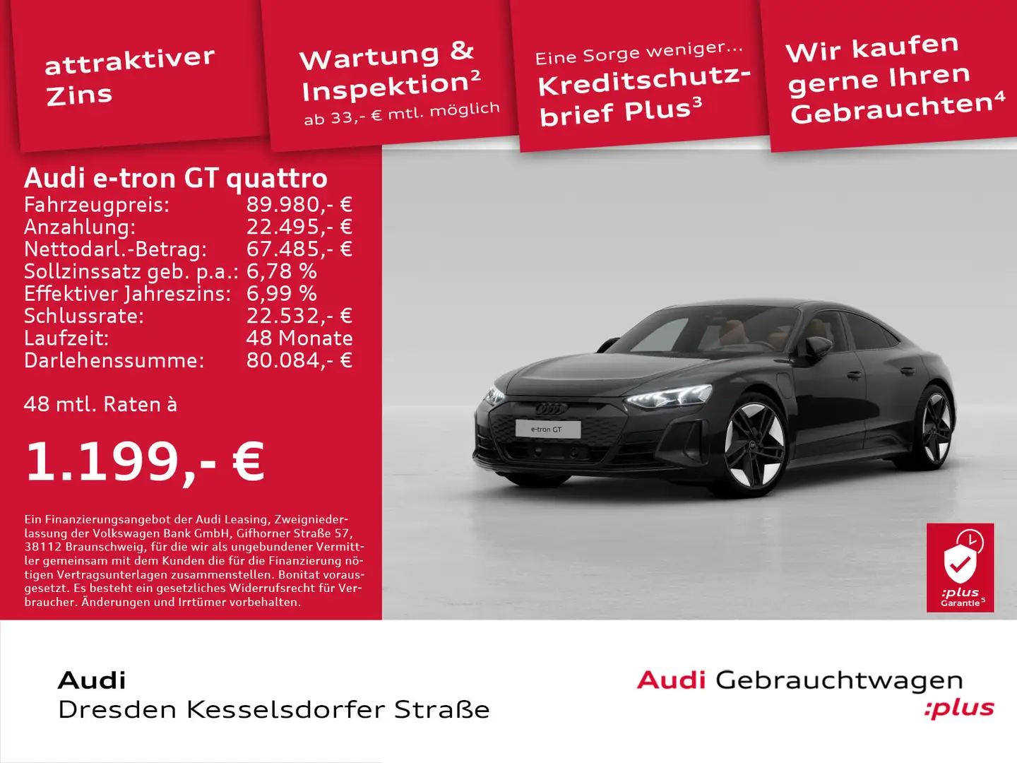 Audi e-tron GT 350 kW Nero - 1