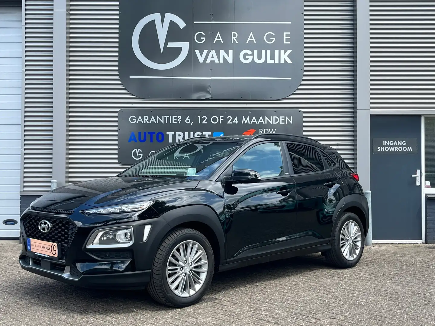 Hyundai KONA 1.0 T-GDI 120PK Navi,Clima,Cruise,Isofix,Hud,Camer Zwart - 1