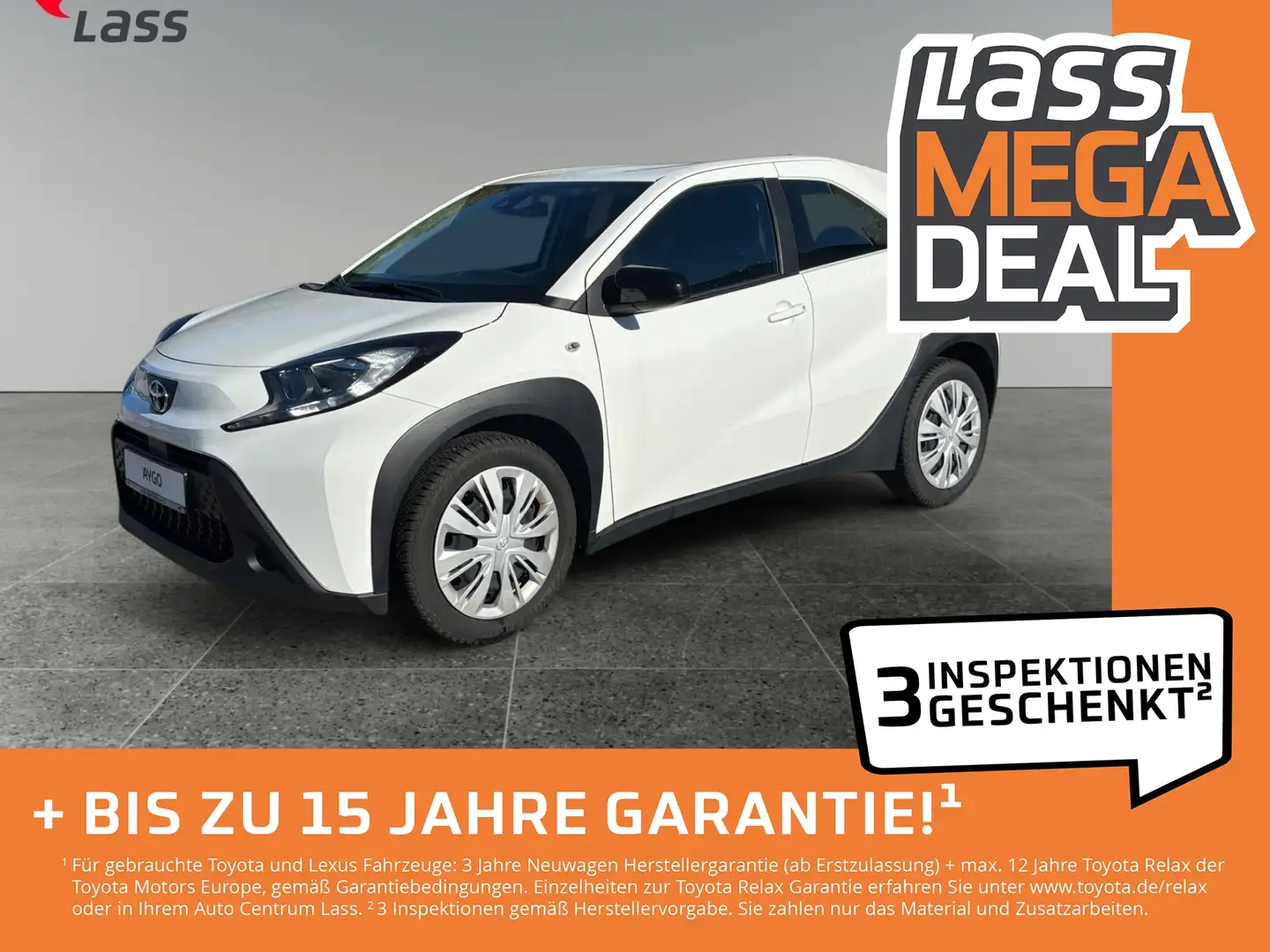 Toyota Aygo 1.0 Play Klima SpurH Tempo Kamera GJR Weiß - 1