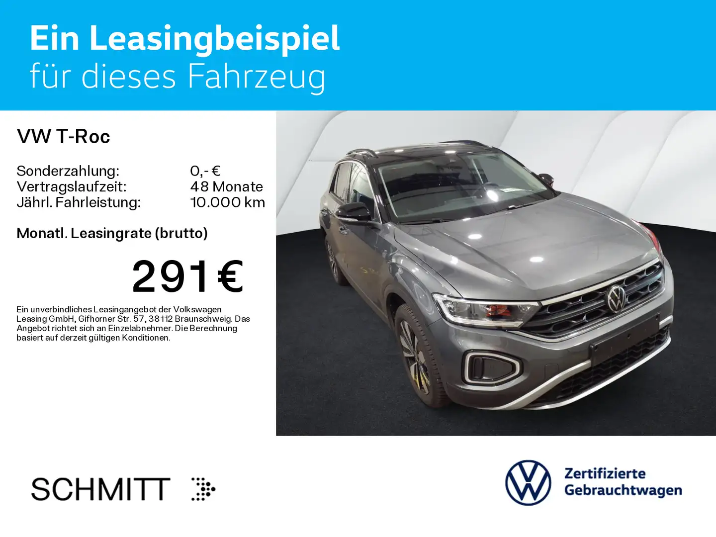 Volkswagen T-Roc T-ROC 2.0 TDI DSG GOAL*AHK*KAMERA*LED*NAVI*ALLWE Grau - 2