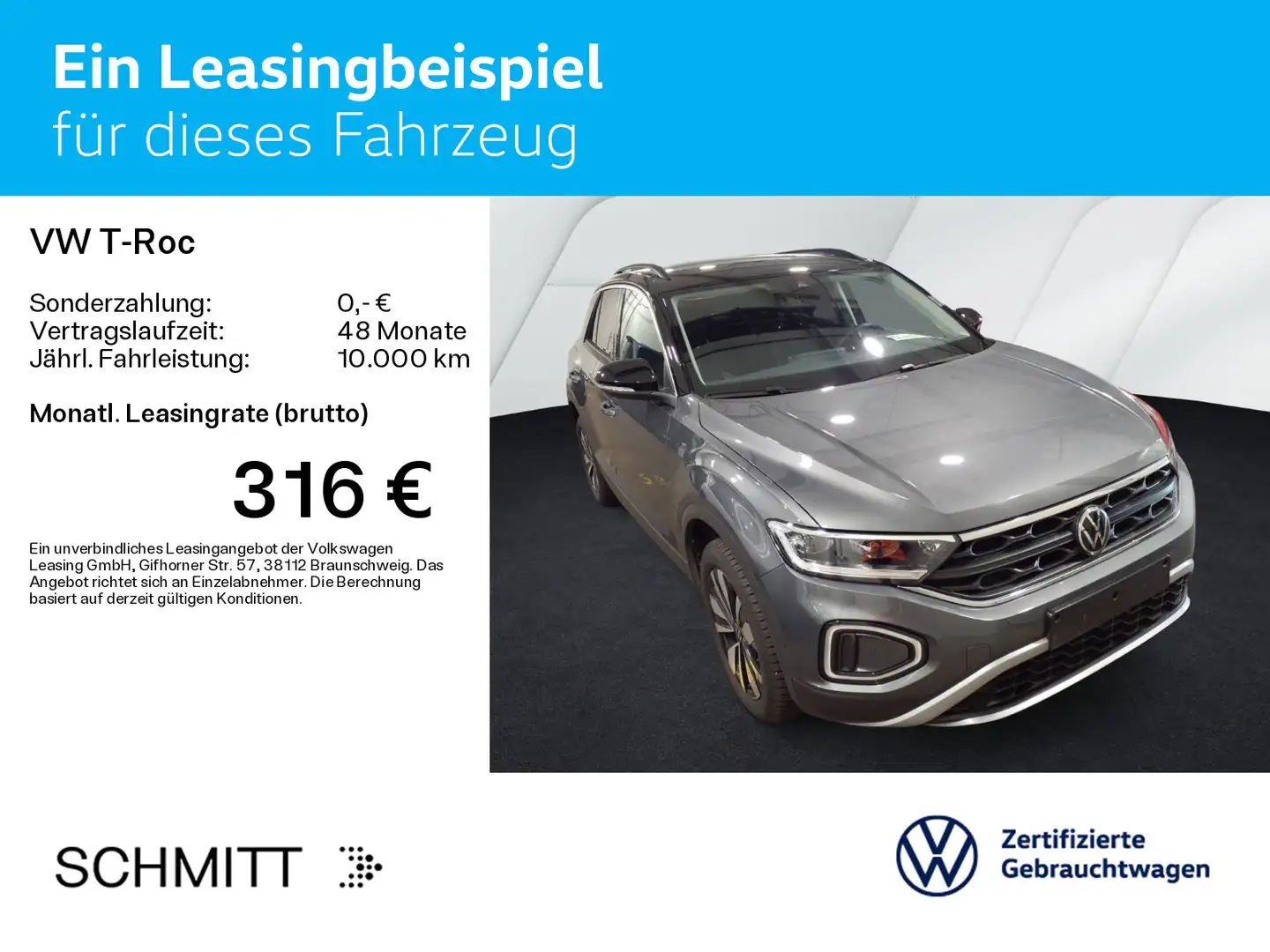 Volkswagen T-Roc T-ROC 2.0 TDI DSG GOAL*AHK*KAMERA*LED*NAVI*ALLWE Gris - 2