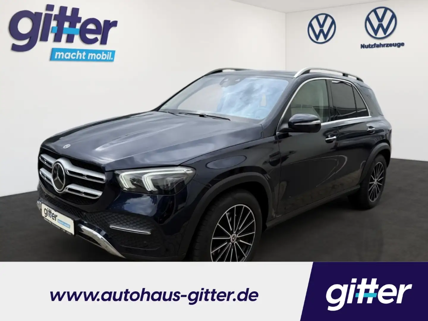 Mercedes-Benz GLE 350 4M AHK PANNO 360° HEAD UP EXCLUSIV MEMORY MAGIC VI Bleu - 1