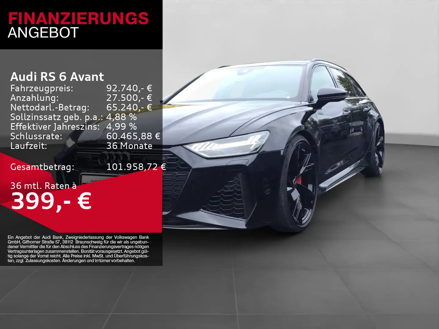 Audi RS6 RS6 Avant TFSI Q 305KM/H LM22 PANO BuO OPS+ Schwarz - 1
