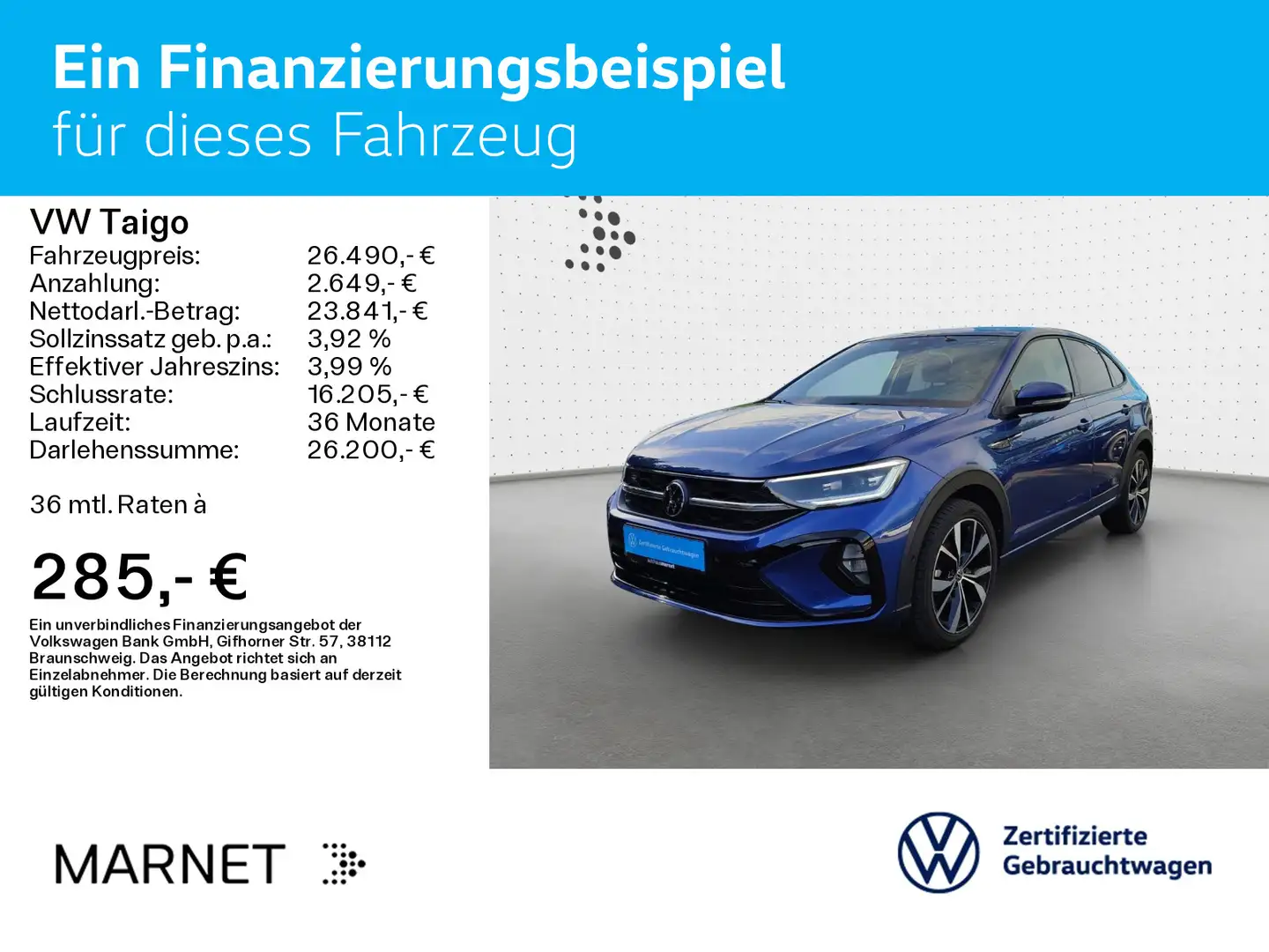 Volkswagen Taigo 1.5 TSI  DSG R-Line*Navi* Pano* Kamera* K Blauw - 2