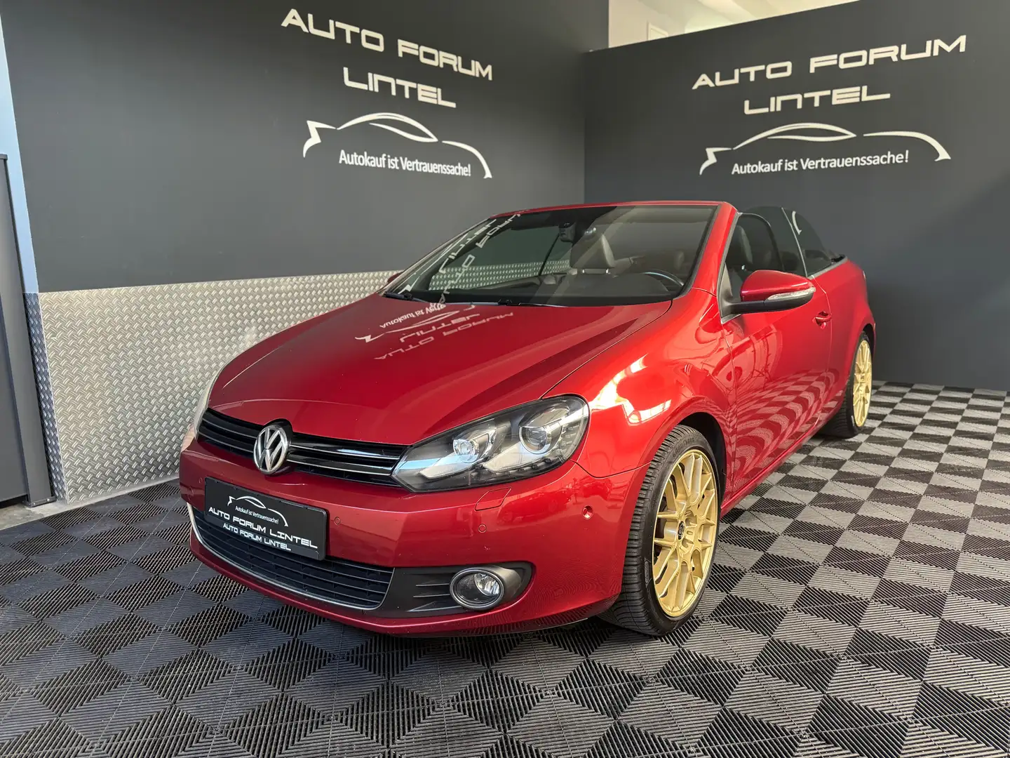 Volkswagen Golf Cabriolet 2.0 TDI BMT-STNDHZG-DYNAUDIO-ALU-DSG-LEDER-ZV- Rot - 1