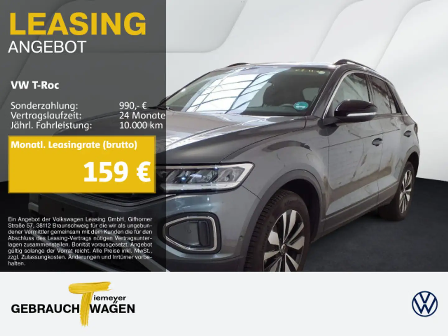 Volkswagen T-Roc 1.0 TSI GOAL NAVI ASSIST APP-CON PRIVACY Grau - 1