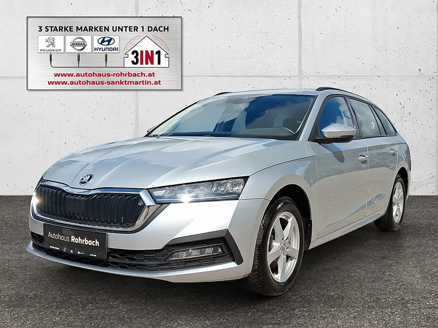 Skoda Octavia Combi 2,0 TDI Ambition Silber - 1