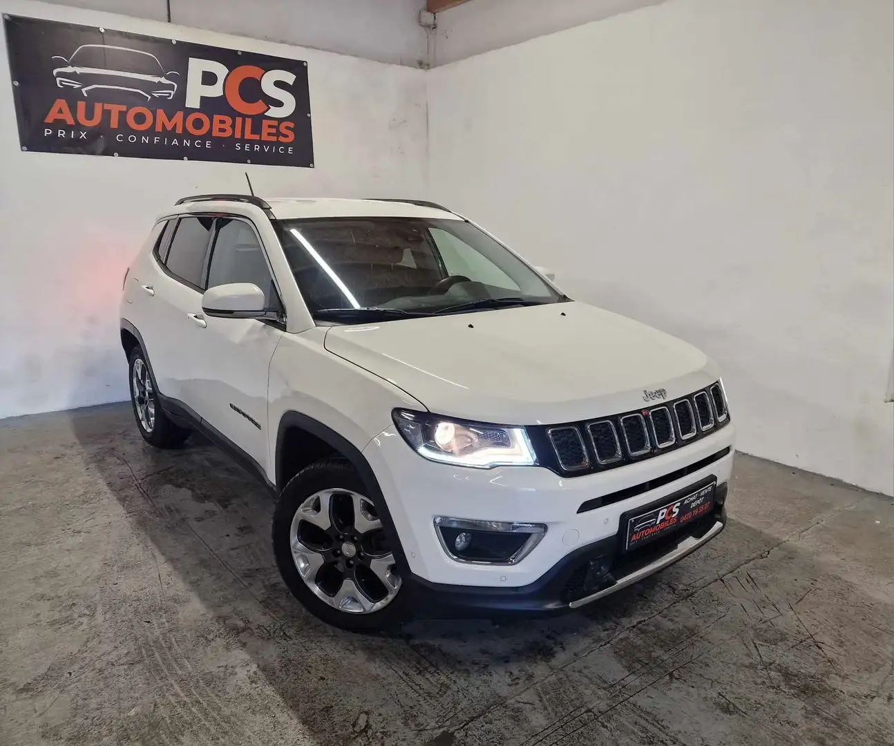 Jeep Compass 1.4 Turbo 4x2 Limited*CAMERA*GPS*CUIR ELEC.*.... Weiß - 1