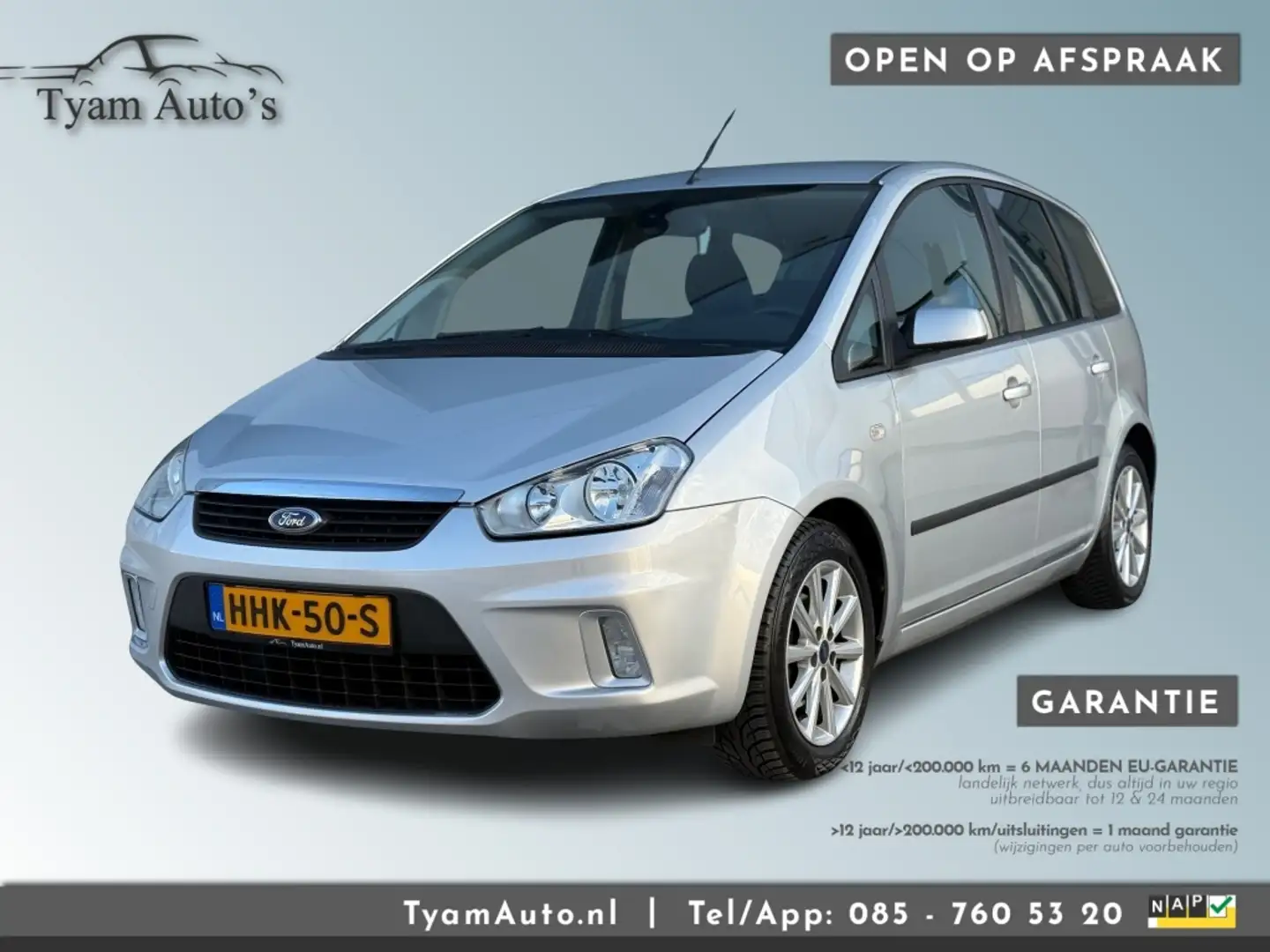 Ford C-Max 1.6-16V TREND *APK 04-2026* AIRCO CRUISE AUX LICHT Gris - 1