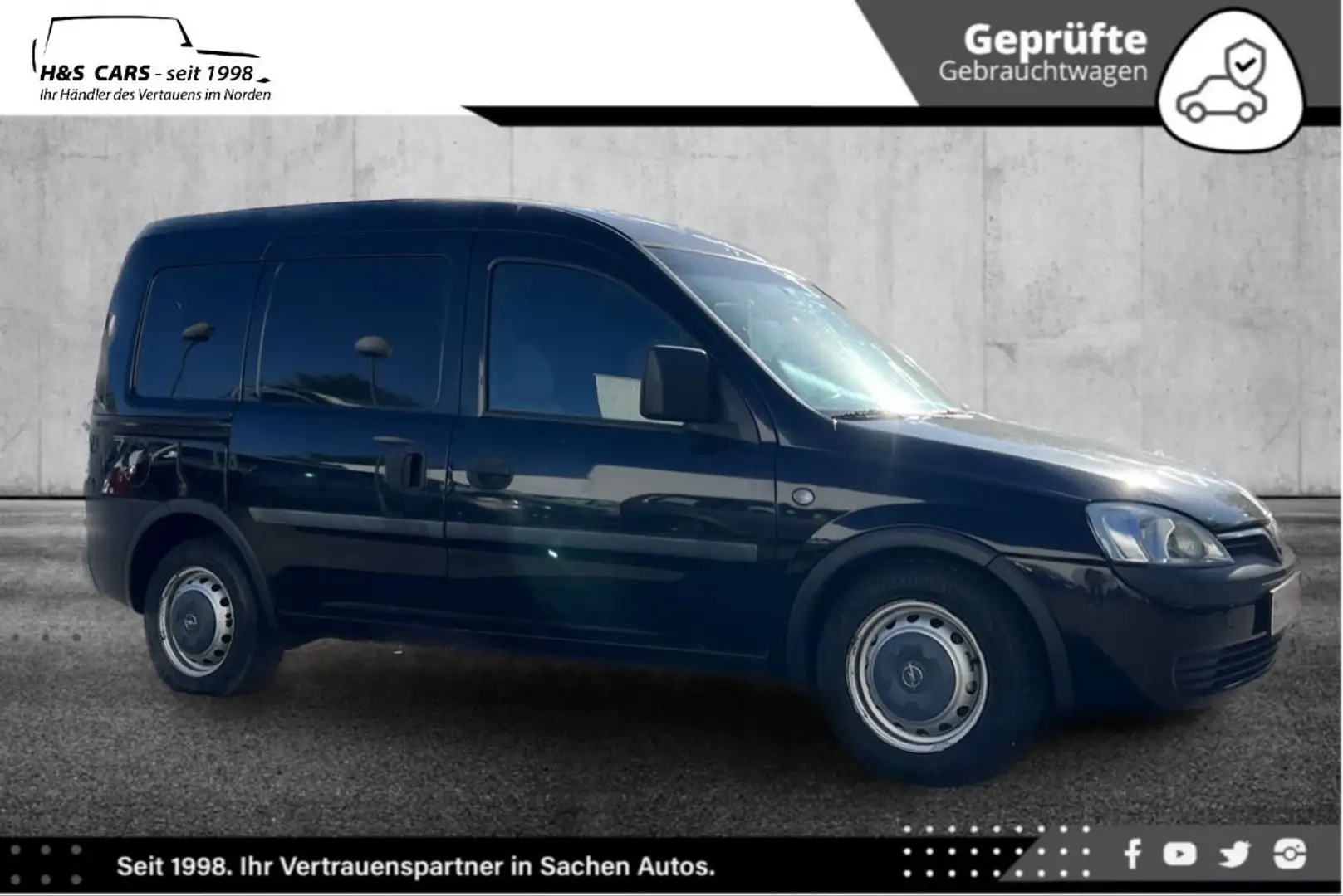 Opel Combo 1.7 DI 2.H KLIMAAT AHK TÜV NEU SERV NEU Noir - 1