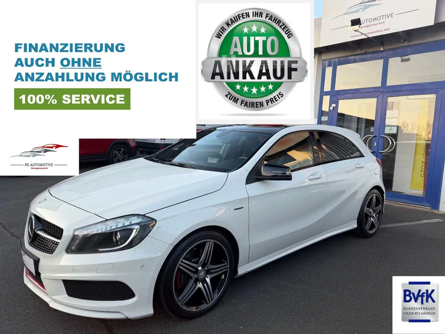 Mercedes-Benz A 250 A250 AMG Sport Autom.*Bi-Xenon*Navi*Pano*VOLL* Weiß - 1