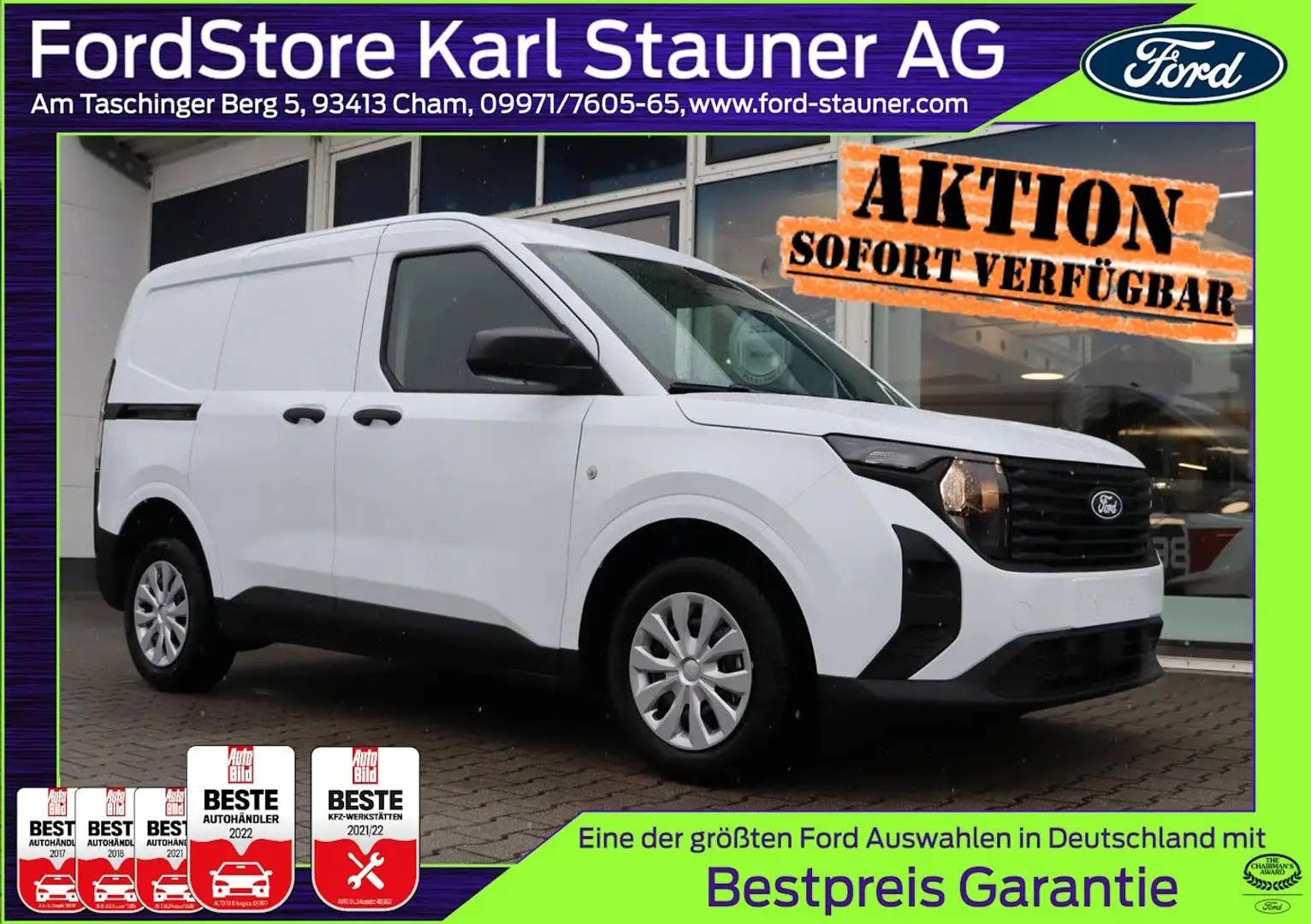 Ford Transit Courier KASTEN Diesel SYNC4 1,99% FIN* Белый - 1
